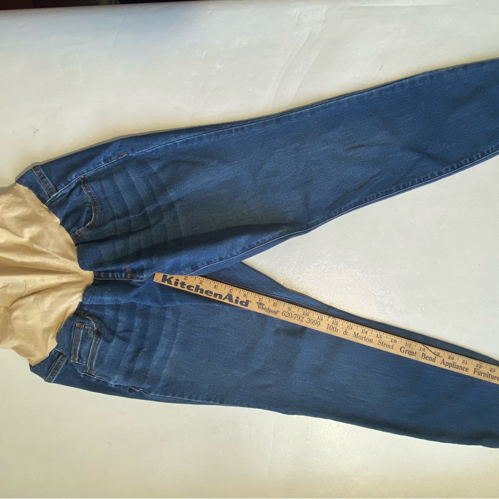 GOOD Womens Petite L Jessica Simpson Maternity Medium Wash Jeans - Picture 2 of 4